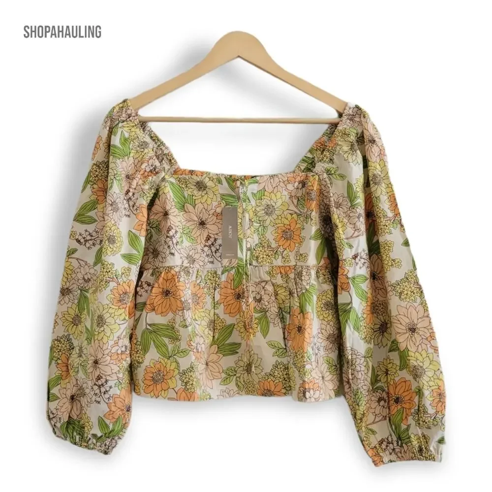 J. Crew floral blouse Size 10